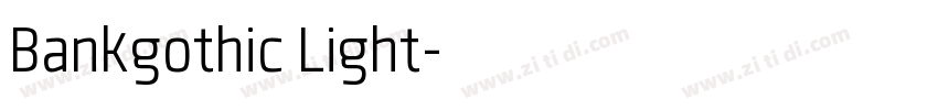 Bankgothic Light字体转换